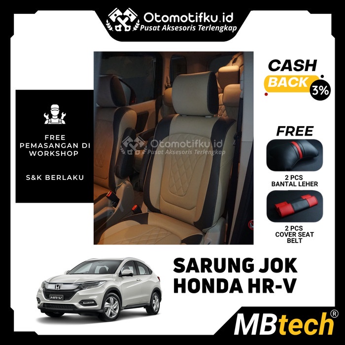 COVER JOK / SARUNG JOK MOBIL HONDA HRV 100% ORIGINAL MBTECH
