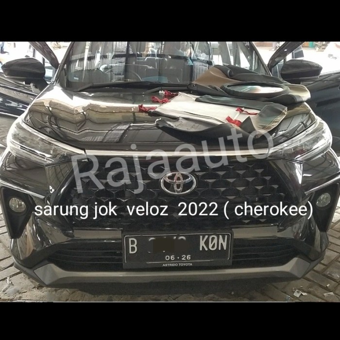 sarung jok mobil bahan mbtech+MOTIF/CORAK xenia, avanza,VELOZ 2022