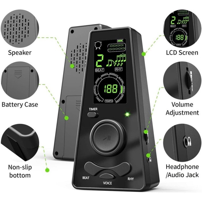 Metronome - Metronome Digital Layar Led 10Detak 9Irama Cocok Untuk