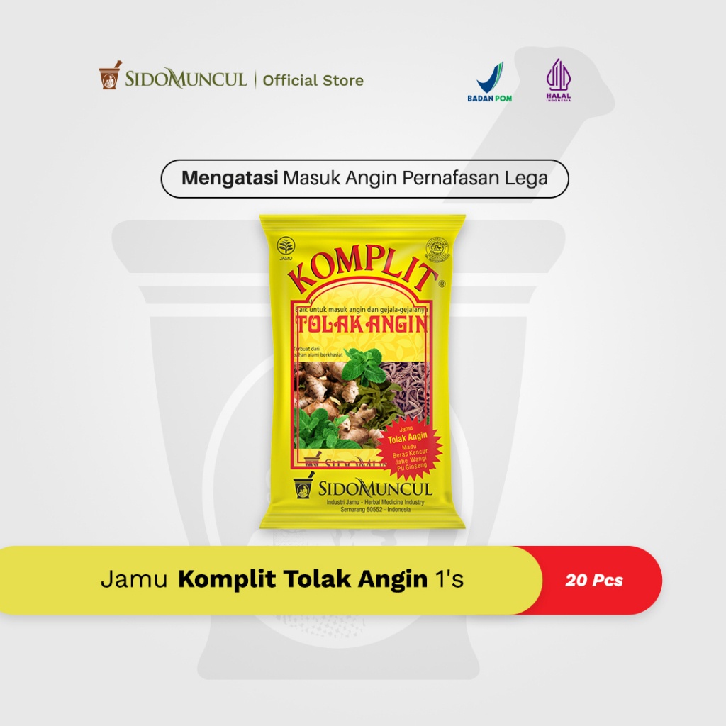 

Jamu Komplit Tolak Angin 20's Mengatasi Masuk Angin Pernafasan Lega