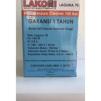 Jet Cleaner Lakoni Laguna 70 / Mesin Cuci Semprot Mobil Motor