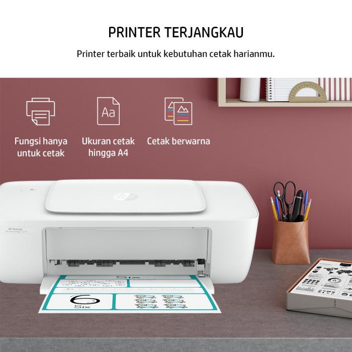 Printer Hp Deskjet 1216 Print Only Color Tinta Hp 682 Ready