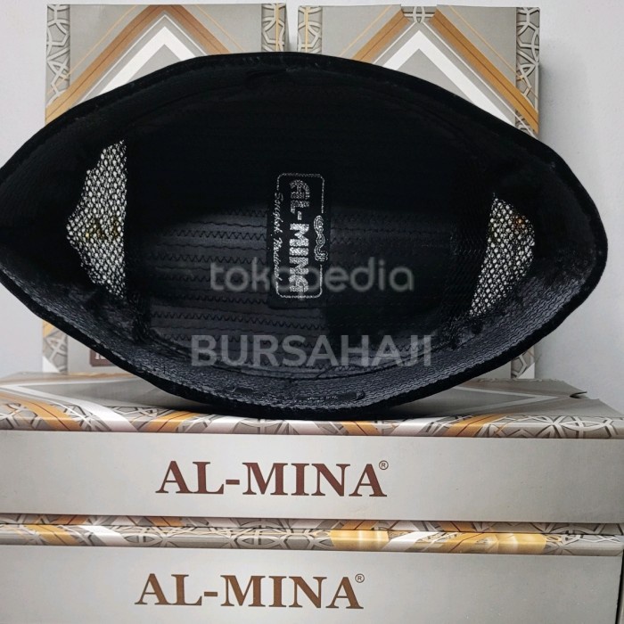 Songkok Peci Kopiah Hitam Ac Songkok Hitam Super Al Mina