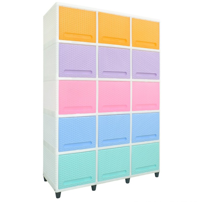 LEMARI PLASTIK TRIPLE CLUB FLIP 5 SUSUN