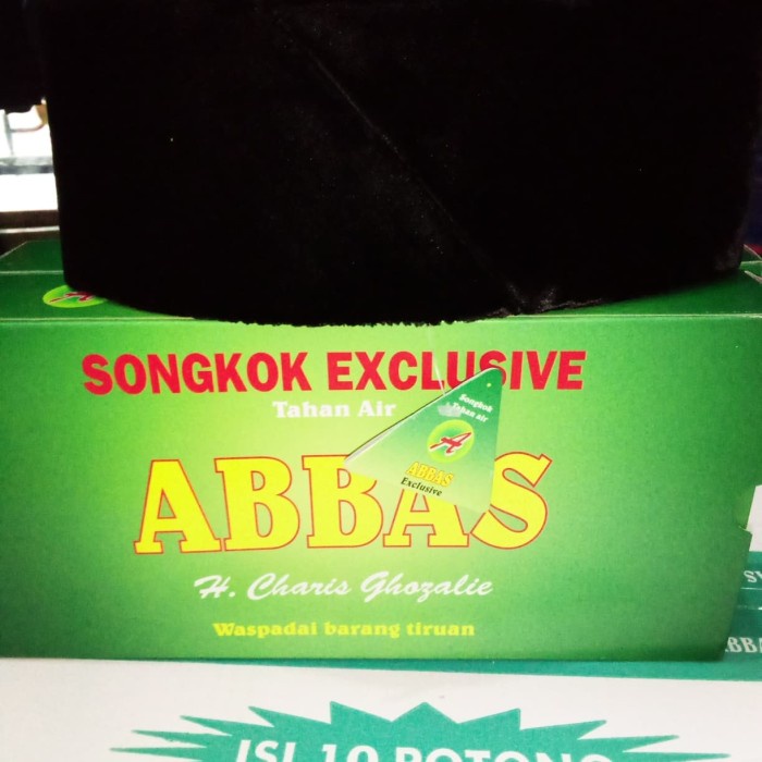 Songkok Peci Kopiah Nasional Abbas Hitam Polos Tahan Air
