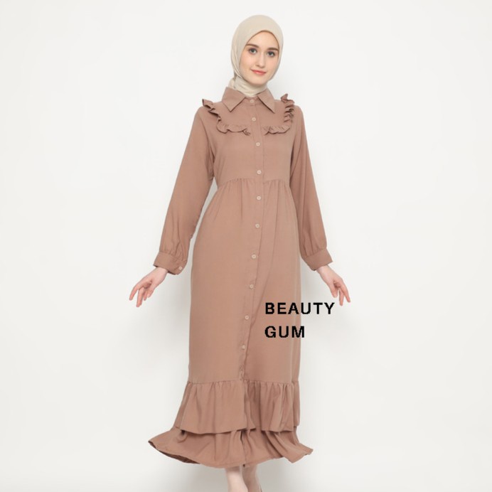 Setelan Gamis Ikatan Cinta Mocca/Gamis Muslim/Gamis Remaja Kekinian Ready