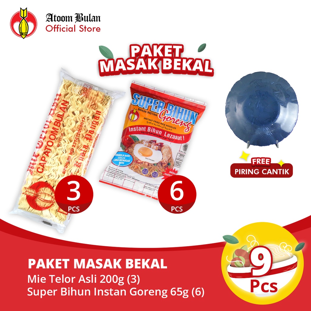 

Paket Masak Bekal - Super Bihun Goreng (6 Pcs) & Mie Telor (3 Pcs)