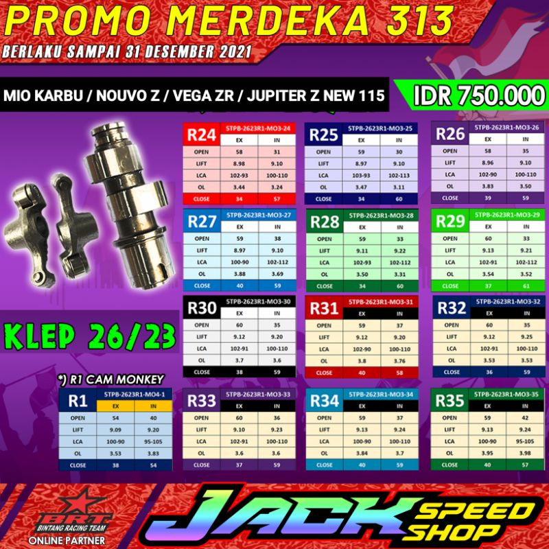 NOKEN AS BRT MIO OLD NEW SOUL SPORTY NOUVO Z / VEGA ZR / JUPITER Z NEW 115 TIPE R KLEP 26 23 MASTER 