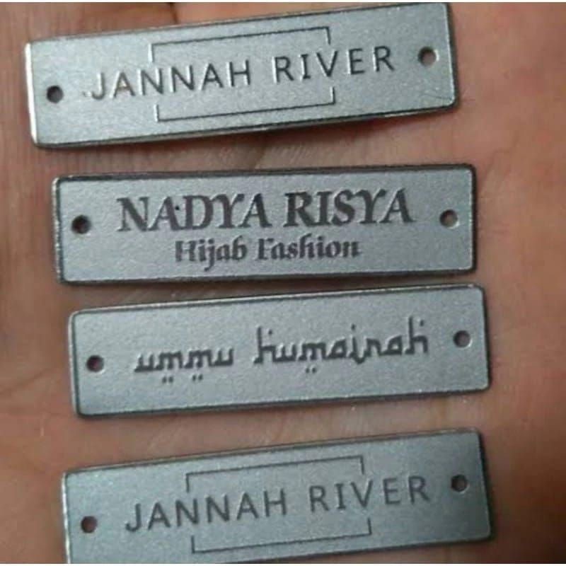 

Label plat hijab termurah bahan kuningan/stainless