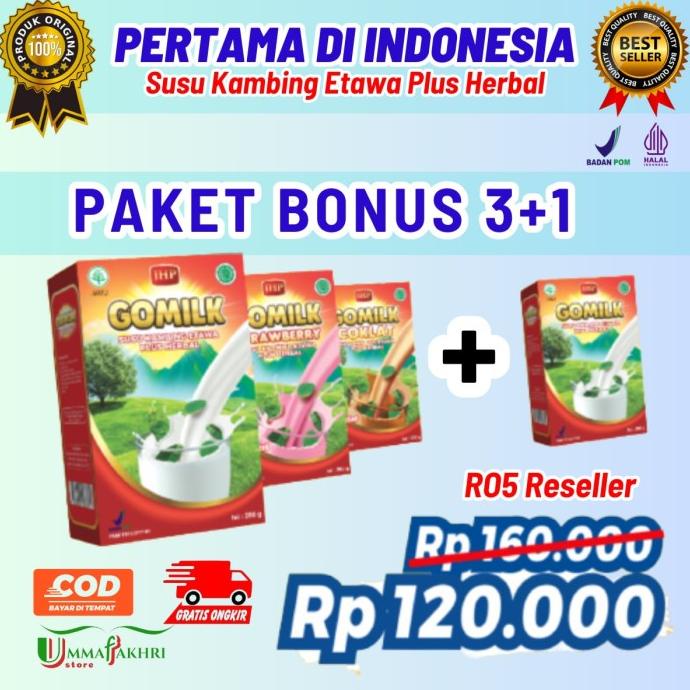 

Gomilk Susu Kambing Etawa plus herbal