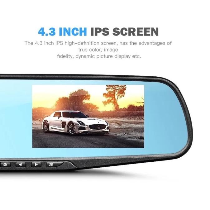 Kamera Mobil Kaca Spion 2 Kamera - Dvr Mobil Kaca Spion KMS02