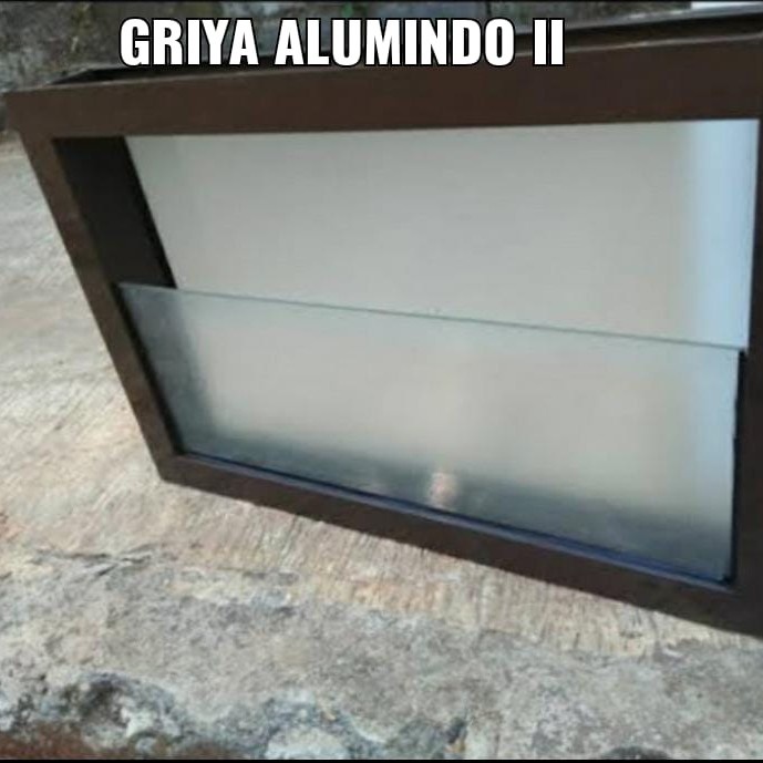 Promo Jendela Aluminium Kaca Kamar Mandi Zig Zag 40 X 80