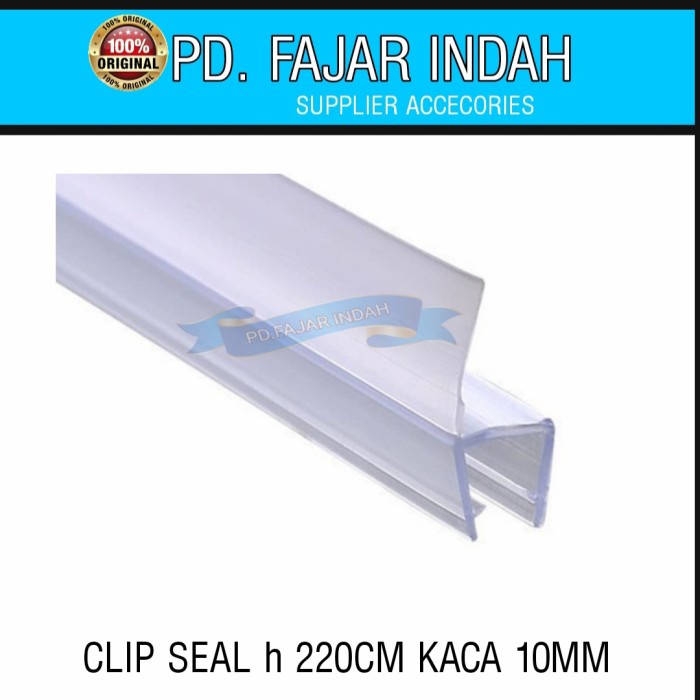 Promo Clip Seal H Pintu Kaca 10Mm 220Cm Clip Seal Pintu Kaca Shower