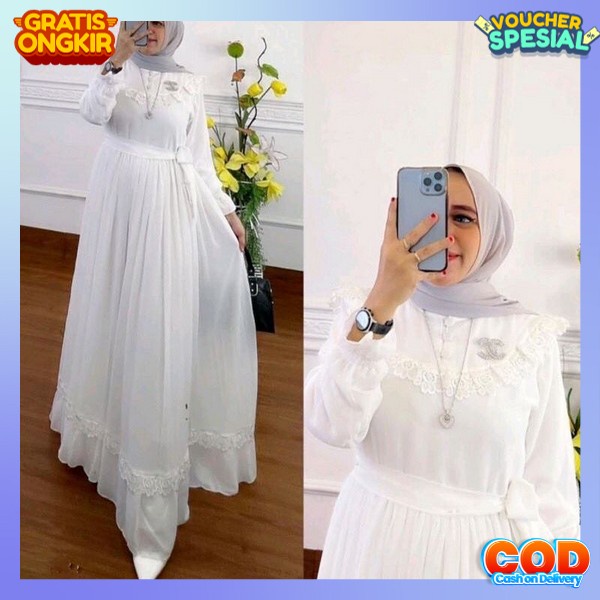 Baju Muslim Perempuan Gamis Ibuibu Pesta Bj Games Ibu2 Kondangan Bsju Pakaian Wnta Muslimah Gsmis Ke