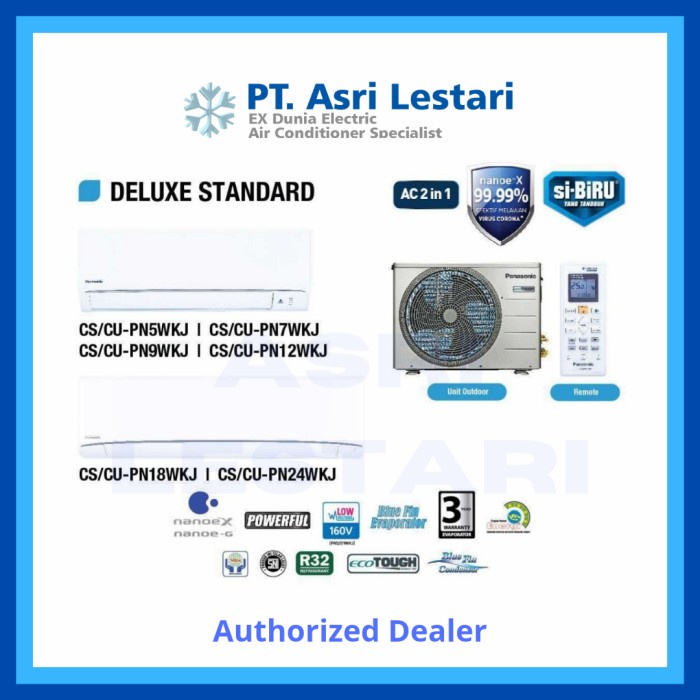 Ac Panasonic Deluxe 2 Pk Cs-Pn18Wkj / Pn18Wkj Ready