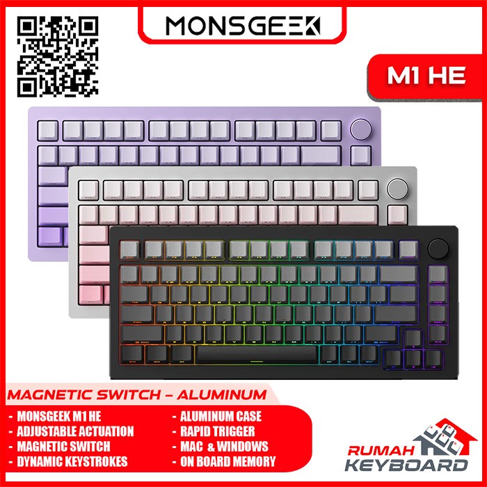 MECHANICAL KEYBOARD - MONSGEEK M1 HE - 75% - ALU - MAGNETIC SWITCH