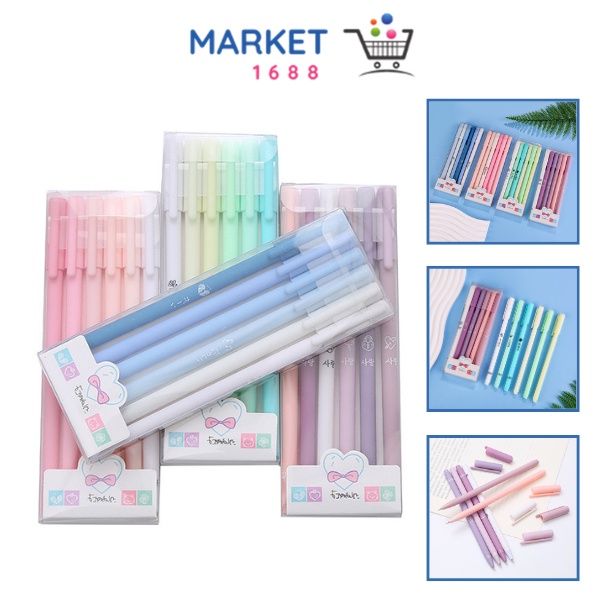 

Market1688 1 Set 6Pcs Pena Gel 0.5mm Warna Pastel Pen Gel Aesthetic Pulpen Gel 6 IN 1 Warna Gradasi Pena Gel Set Morandi Color Bolpoint Tinta Gel Cair 6 Pcs Journaling Pen Alat Tulis Kantor Sekolah Lucu