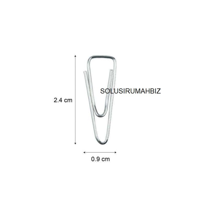 

------] PER 50 PCS JEPIT KERTAS U SEGITIGA KLIP NO 3 UK 24X9MM TRIGONAL CLIP