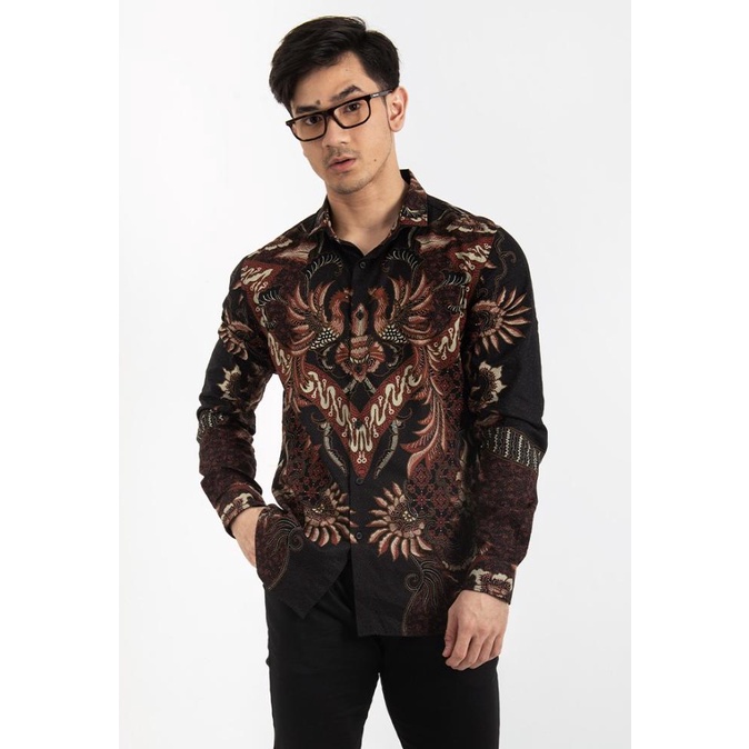 MOC Kemeja Batik Lengan Panjang Pria APHI-BLACK