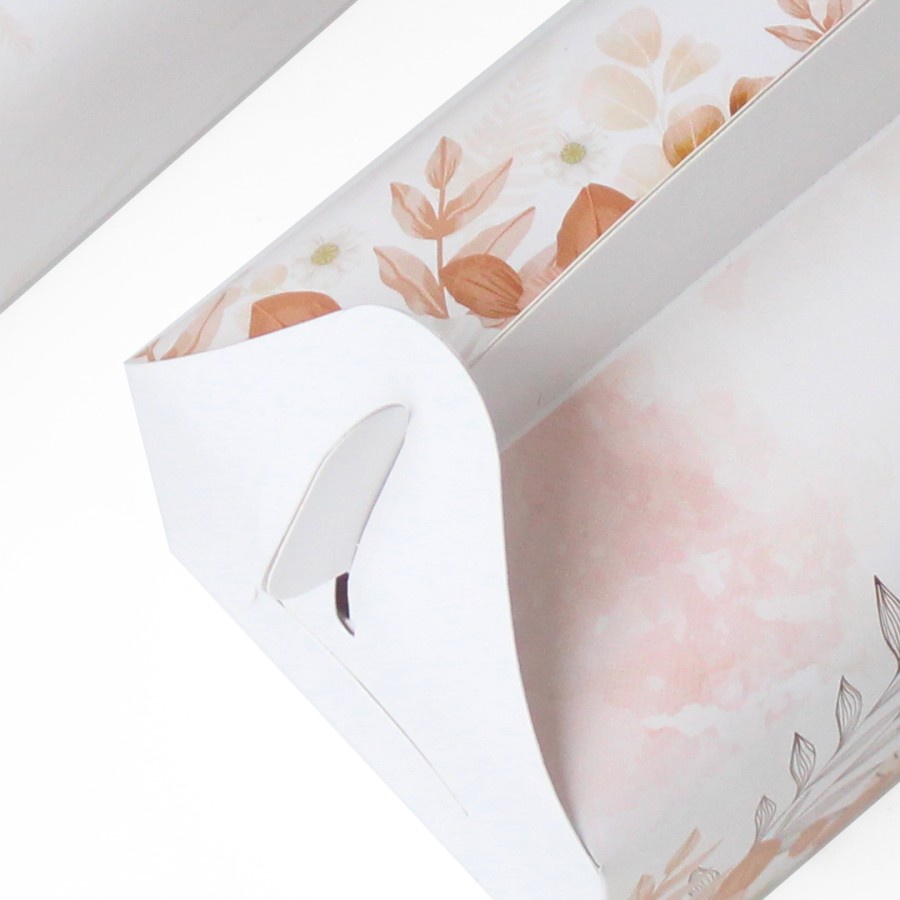 

10 pcs gable box peachy flower kardus idul fitri size 24 x 10 x 7 cm