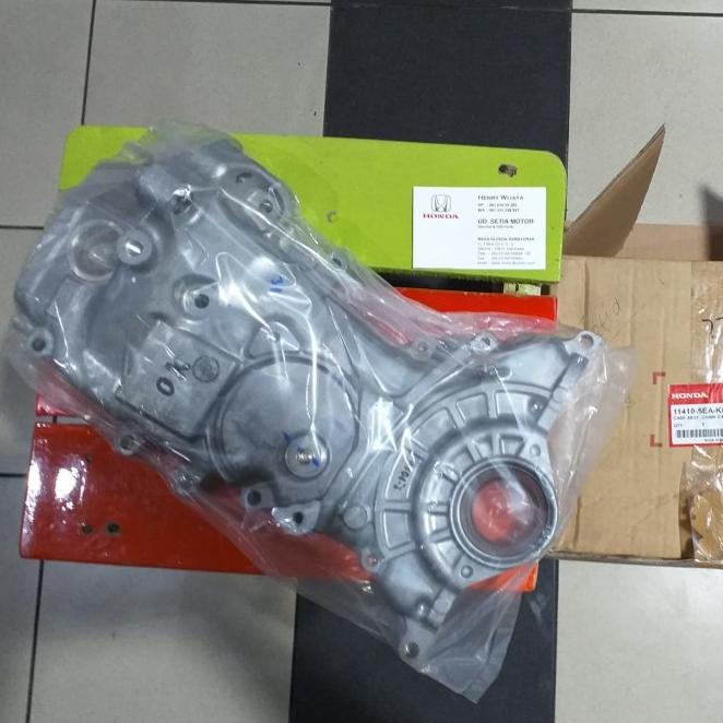 Tutup Cover Rantai Timing Pompa Oli Mesin Honda Mobilio Brv Brio Ori