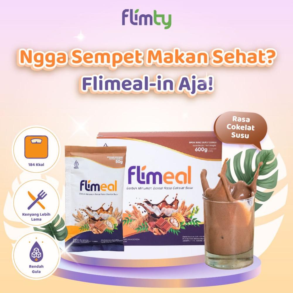 

Ready Flimeal (Meal Replacement) - 1 Box (isi 12 sachet) - Coklat Susu