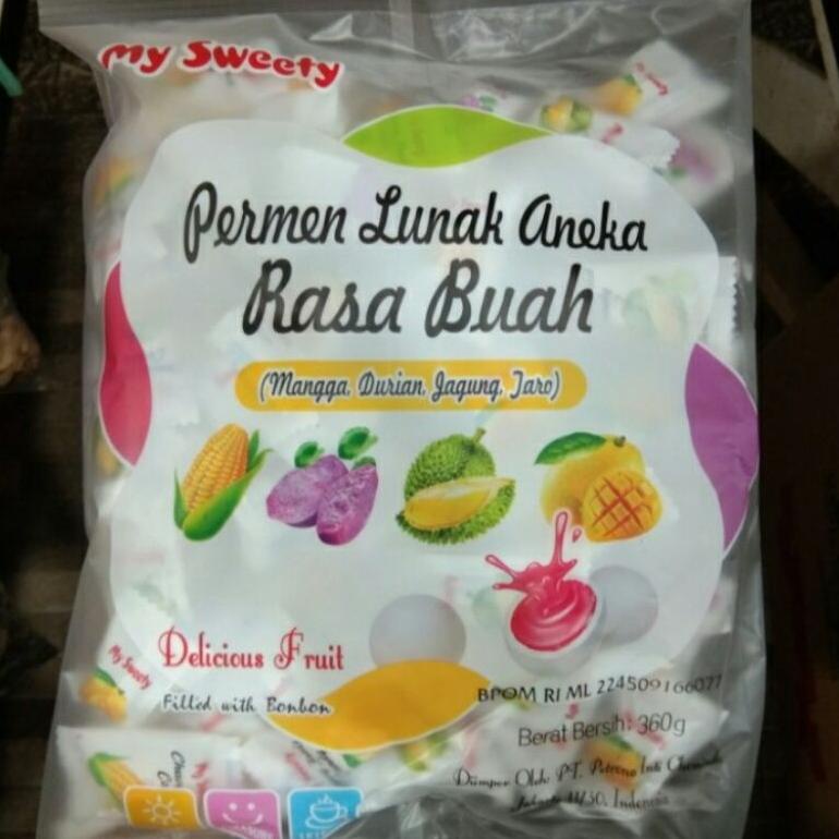 

Ready Permen lunak beranekaragam rasa my sweety 360 gram (100 pcs)