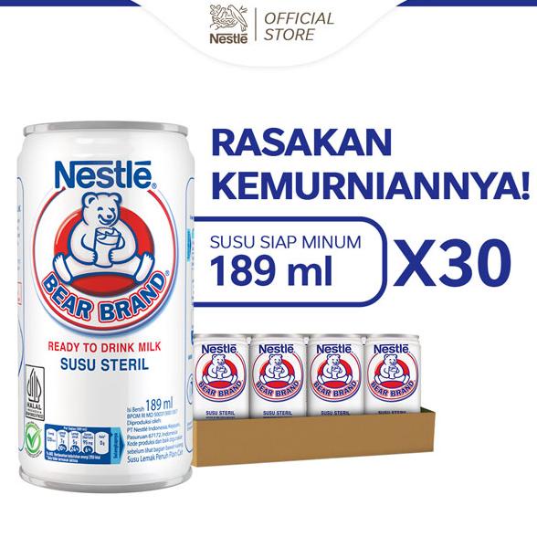 

Ready BEAR BRAND Susu Kaleng Susu Beruang Susu Steril 189ml x 30 pcs