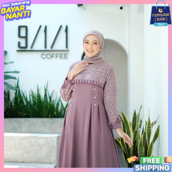 Gamis Wnaita Impor Terbaru Gmis Branded Murah Gami Terbaru 2024 Games Simple Elegant Ghamis Ibuibu P