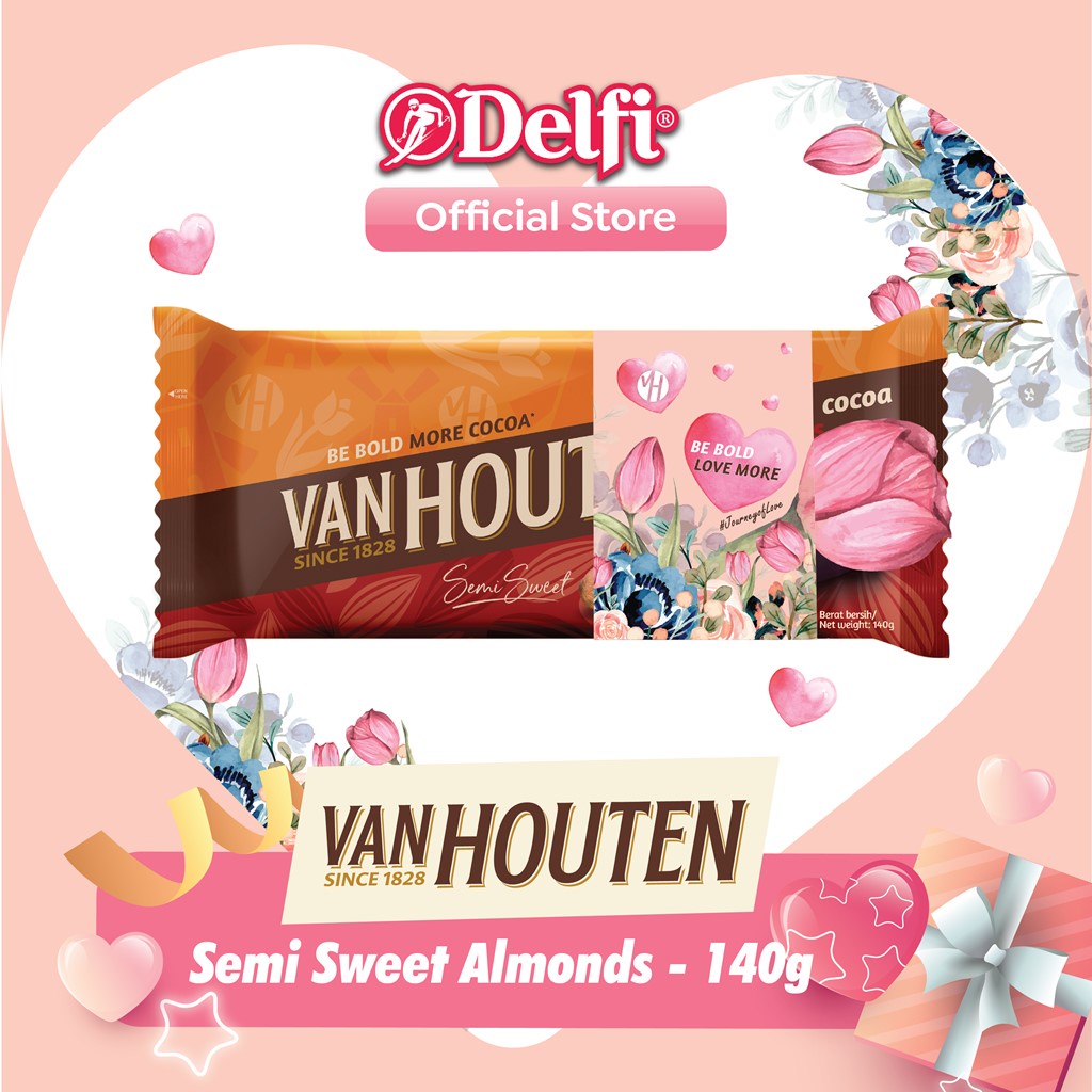 

Van Houten Dark 52% Cocoa Almond 140g