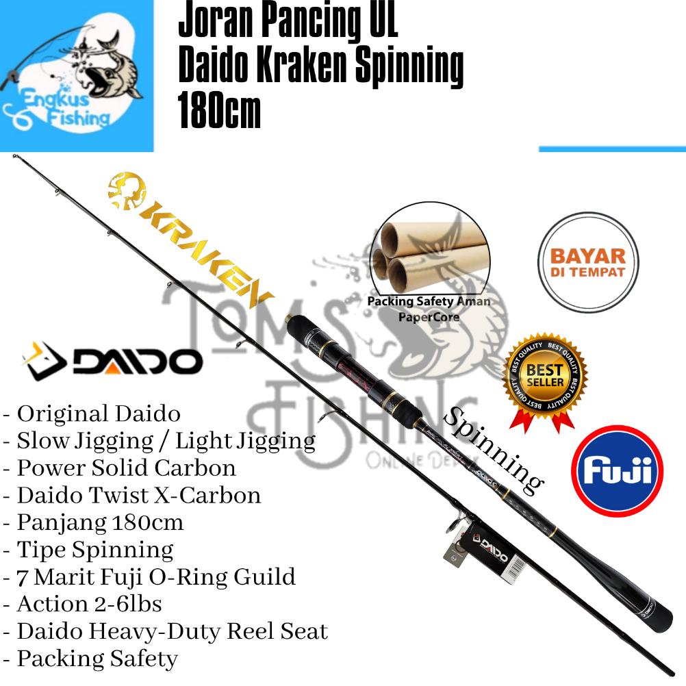 New Sale Joran Pancing Terbaru Daido Kraken 180Cm Sp / Bc (Pe 0.8-1.5 Sd Pe 3-5) Fuji Murah - Engkus