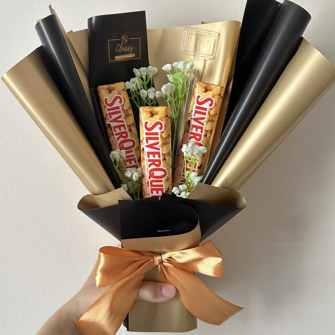 

Snack Bouquet Coklat isi Silverqueen 25gr (3pcs) / Hadiah Hari Guru