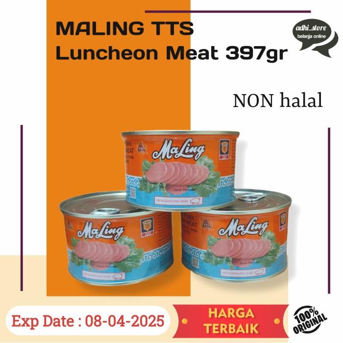 

Tts Maling Canned Pork Luncheon Meat 397Gr ( Non Halal ) 012