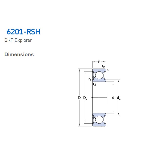 Bearing SKF 6201-RSH