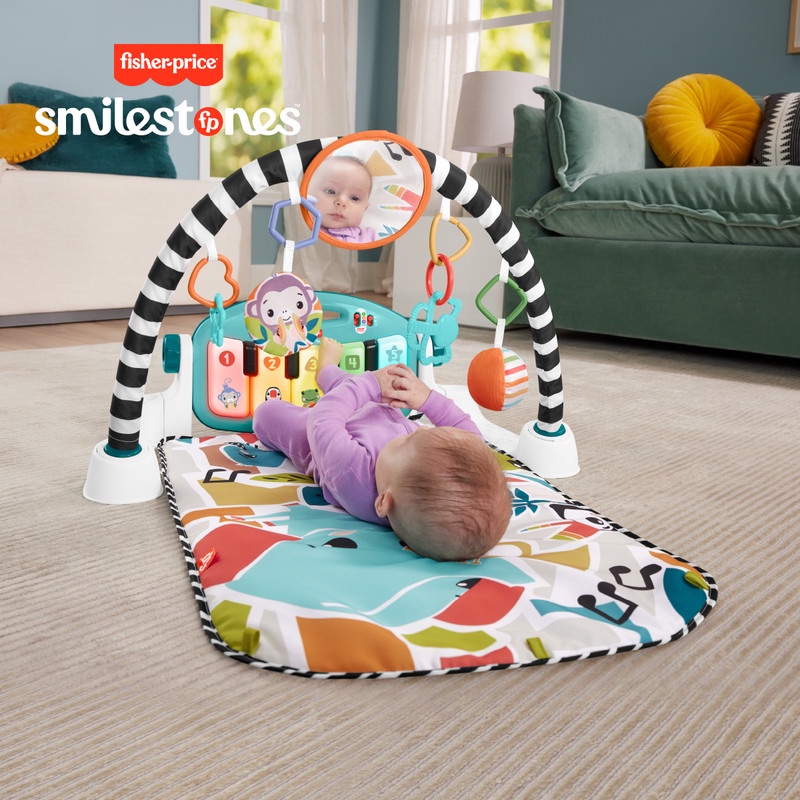 Fisher-Price Glow And Grow Kick &amp; Play Piano Baby Gym - Matras Tidur Bermain Anak Bayi