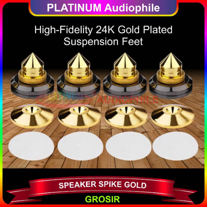 Speaker Spike Kaki Box DIY Audio Amplifier Stand Gold SS2730