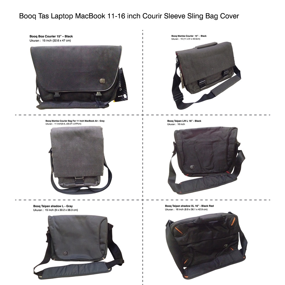 Booq Tas Laptop MacBook 11-16 inch Courir Sleeve Sling Bag Cover
