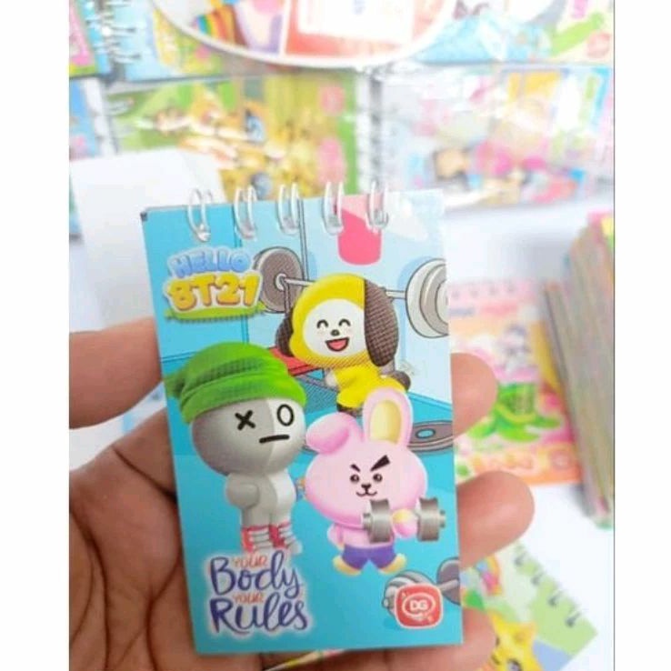 

20pcs buku memo spiral anak 6x9cm