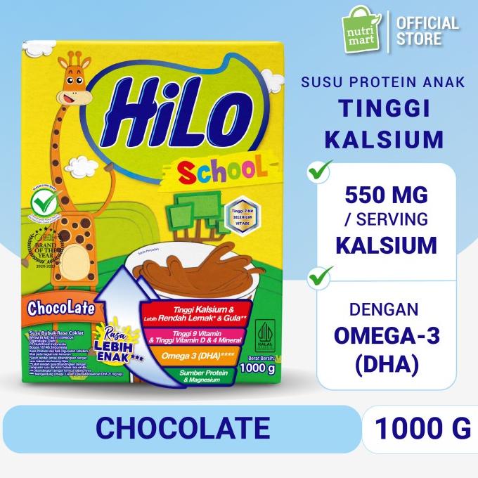 

sa8 hilo school chocolate 1000gr - susu tinggi kalsium
