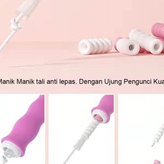 Lompat Tali Skipping Rope Olahraga Beaded Elevate Jump Rope Pp+Tpe 3M