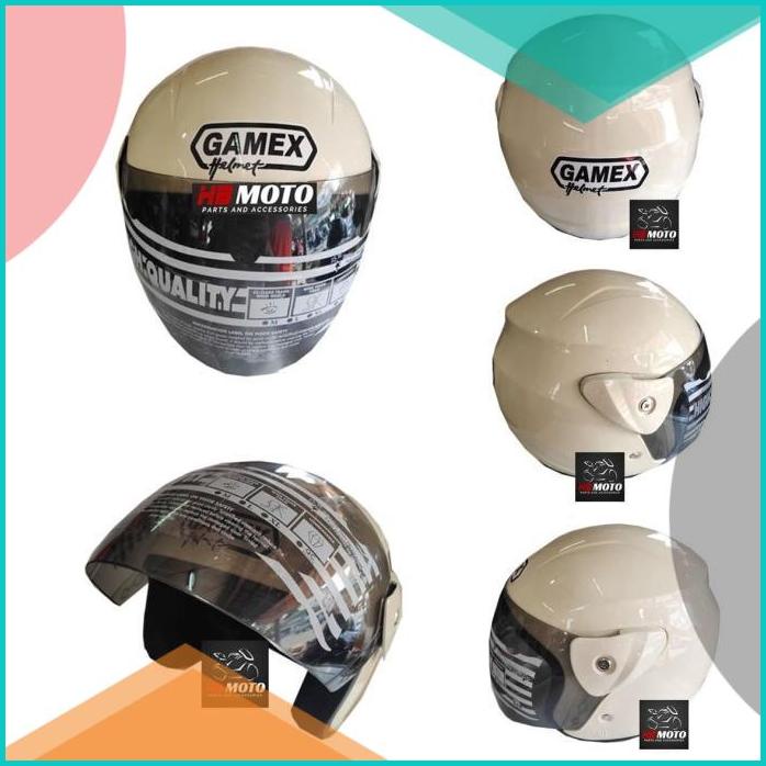 Helm Gamex Ivory GMX1IVORY / Helm SNI / Helm Half Face / Helm Dewasa 1