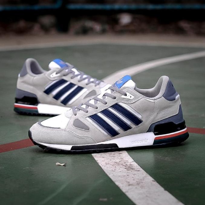 Adidas Zx 750 Grey Navy Red Sepatu Sneakers Pria Casual Original Herimarhevan