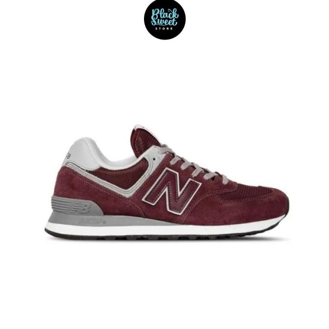Sepatu Sneakers 574 Burgundy White (Ml574Evm) Herimarhevan