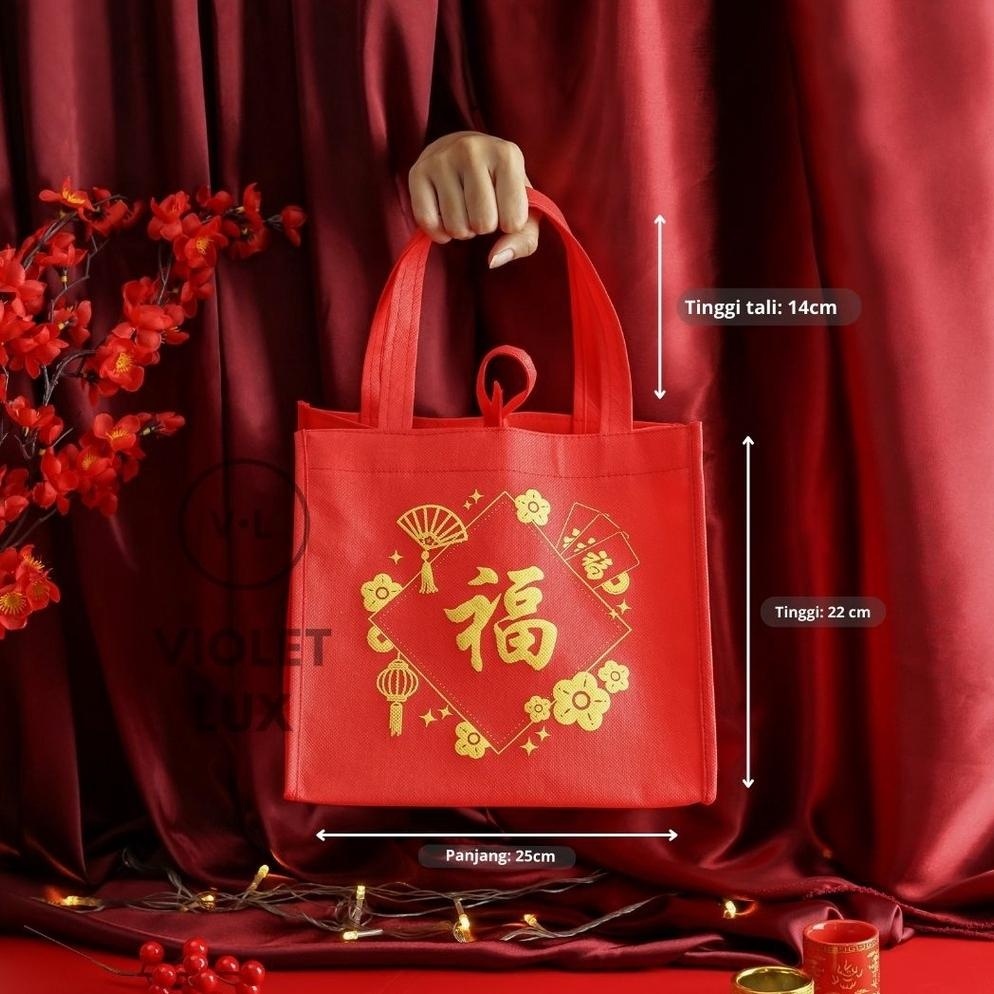 

TRY Tas Hampers Imlek Sincia CNY Furing Spunbound Merah TERLARIS