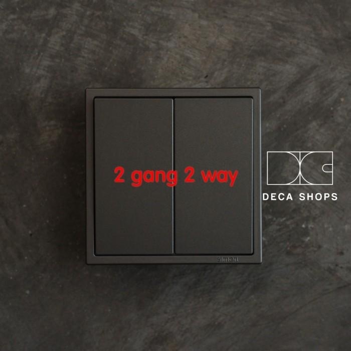 SIMON I7 GREY SAKLAR 2 GANG 2 WAY