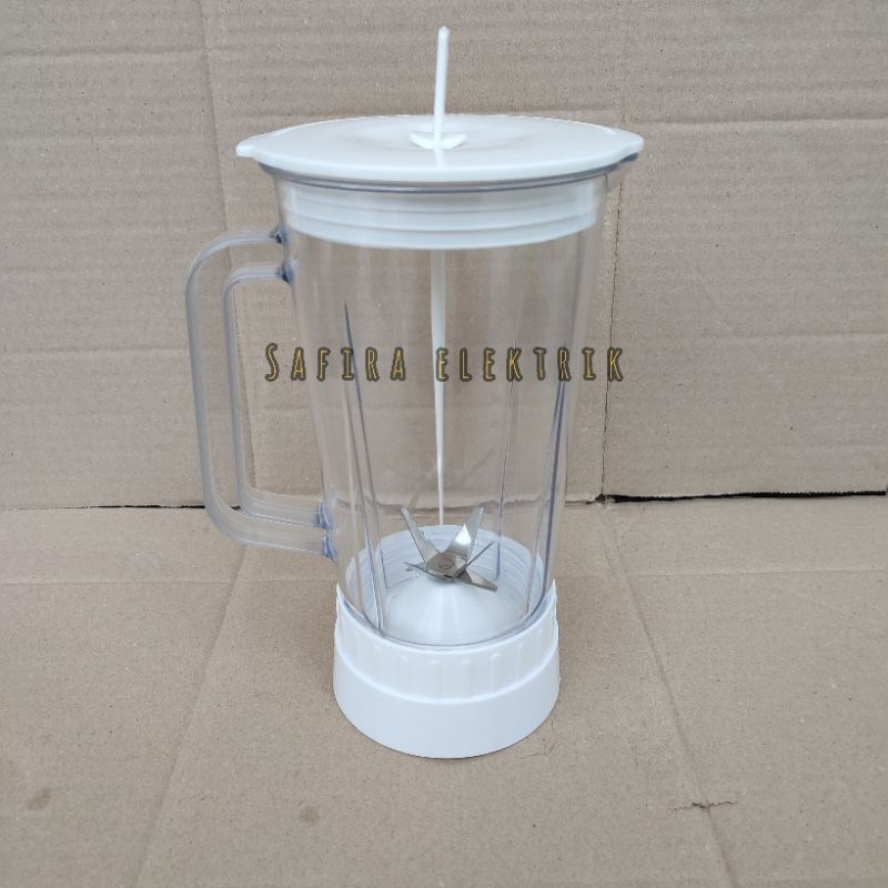 GELAS BLENDER JUS MIYAKO 1SET TIPE LAMA / GELAS JUS MIYAKO PUTIH GEAR KARET