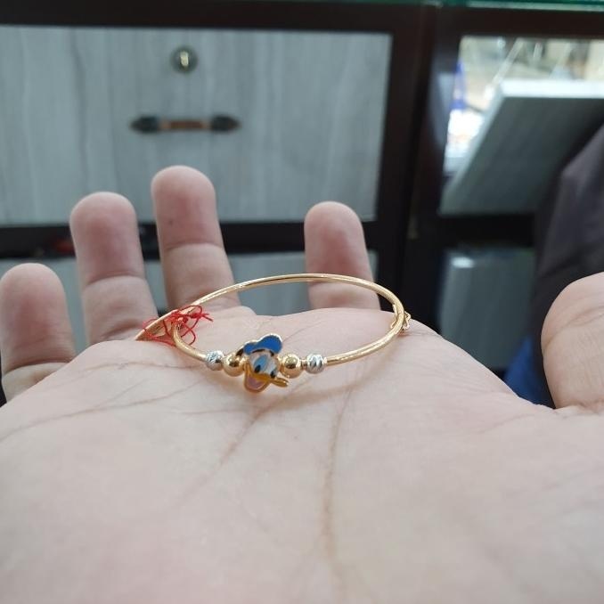 TERBARU GELANG ANAK EMAS ASLI MODEL DONALD DUCK LUCU 