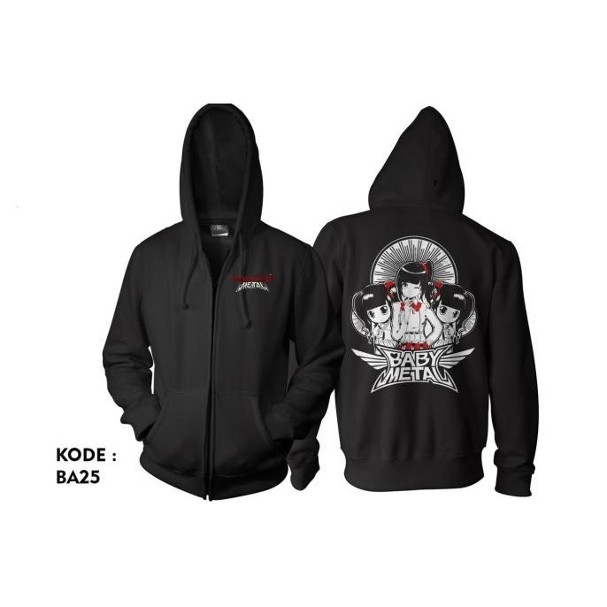 READY STOCK JAKET MUSIK BABYMETAL-JACKET ZIPPER HOODIE BA25 