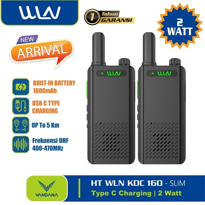 HT WALKIE TALKIE WLN KDC160 / KD C160 UHF 400-470 MHZ