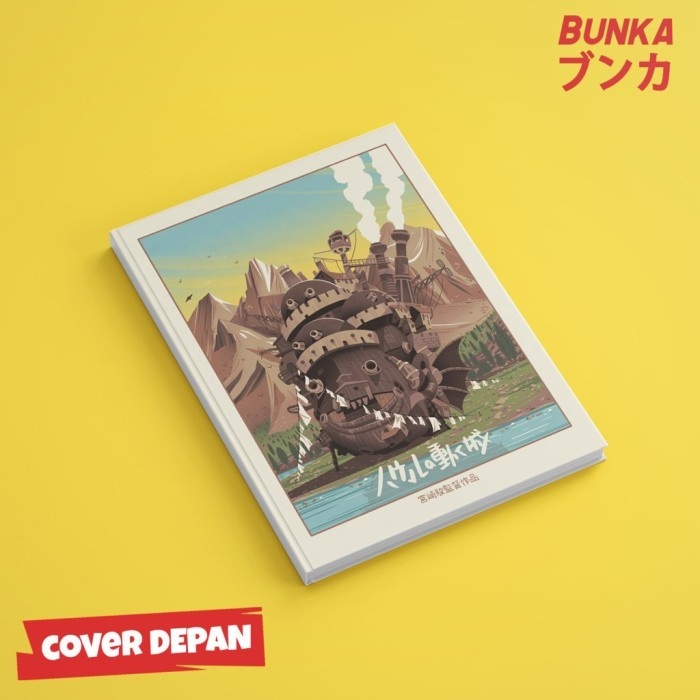 

Notebook Ghibli Howl Moving Castle Hardcover A5 Buku Tulis Catatan